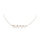 Ожерелье с подвеской из натуральной раковины и золотыми латунными цепочками на день матери NJEW-JN04151-04-1