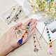CHGCRAFT 6Pcs 6 Styles Metal Bookmark with Gemstone Glass Beads Pendant Metal Tree Feather Sun Beads Pendant Bookmarks Reading Accessories for Kid Teachers Student Bookworm Gift AJEW-CA0002-38-3