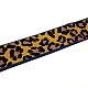 シルクスカーフが飾る  スカーフネックレス  ヒョウプリント模様  ゴールド  1150x70x0.5mm AJEW-TAC0028-05B-2