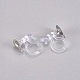 304 Stainless Steel and Plastic Clip-on Earring Findings STAS-G225-28P-1