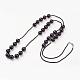 Glass Pearl Beaded Necklaces NJEW-G274-01-1