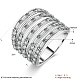 Unisex Brass Micro Pave Cubic Zirconia Wide Band Rings RJEW-BB20658-G-7-9