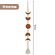 SUPERFINDINGS Beaded Camel Moon Phase Wall Hanging Pendant Bohemian Ethnic Style Tassel Garland Wooden Flat Wall Decoration for Bedroom Living Room Apartment Nursery Dorm Cafe Teen HJEW-WH0047-09-2