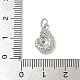 Латунные микропаве прозрачные подвески с фианитом KK-U046-02P-02-3