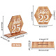 Ph pandahall 25 set numeri da tavolo con base in legno esagonale numeri da tavolo per ricevimento di nozze supporto autonomo centrotavola per matrimoni per banchetti ristorante decorazioni per feste piccole imprese 3.3x3.3 pollici DIY-WH0002-33-2