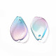 Two Tone Transparent Spray Painted Glass Pendants GLAA-S190-014E-01-2
