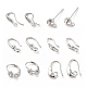 Rack Plating Brass Cubic Zirconia Earring Findings KK-B057-02-1
