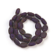 Electroplated Natural Lava Rock Bead Strands G-E497-F-07-2