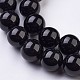 Natürlichen Obsidian Perle Stränge G-G945-17-12mm-3