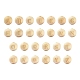 104pcs 26 perles européennes en bois naturel non fini de style WOOD-LS0001-03-2