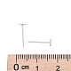 925 fornituras de pendientes de almohadilla plana de plata de ley STER-A003-103B-3