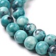Synthetic Ocean White Jade Beads Strands G-L019-6mm-17-4
