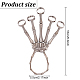 ANATTASOUL 3Pcs 3 Colors Alloy Skeleton Full Hand Ring Bracelets Set BJEW-AN0001-21-2