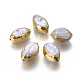 Perlas naturales abalorios de agua dulce cultivadas PEAR-F011-03G-1