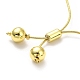 Bracelets coulissants à perles rondes en laiton plaqué en rack pour femmes BJEW-M232-01G-D-4