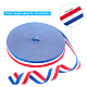 ポリエステルグログランリボン  バッジメダル愛国心とギフトラッピング用  レッド  ホワイト  ブルー  1インチ（25mm） SRIB-WH0008-01B-2