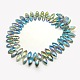 Chapelets de perles de cristal d'oeil de cheval en verre EGLA-F070B-05-2