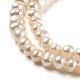 Fili di perle di perle d'acqua dolce coltivate naturali PEAR-J005-04-2