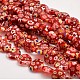 Millefiori mano fili perle cuore di vetro X-LK-P017-03-1