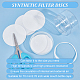 GORGECRAFT 100PCS Synthetic Circular Filter Discs Paper Stickers Strong Adhesive Patch Adhesive Self Injection Ports and Filters Medium Speed Wide Mouth Size Laboratory Funnel Filters Paper AJEW-WH0314-57-4
