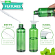 Benecreat 12 confezione 100ml flacone spray in plastica verde per nebulizzazione fine con tappi neri DIY-BC0001-06A-4
