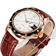 Alta calidad rosa reloj de pulsera de cuero de acero inoxidable del oro WACH-A002-08-3