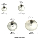 400 Uds. 4 estilos de conos de cuentas de hierro IFIN-YW0003-30-2