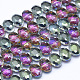 Chapelets de perles en verre électroplaqué EGLA-F137-HP06-1