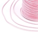 ナイロン糸コード  DIY編組ボールジュエリーコードを作る  ピンク  0.8mm  約10m /ロール（10.93ヤード/ロール） NWIR-NS018-0.8mm-009-2