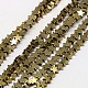 Electroplate Non-magnetic Synthetic Hematite Beads Strands G-J173-4x4mm-01-1