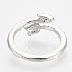 調節可能なリング  合金指輪  矢印  アンティークシルバー  サイズ8  18.5mm X-RJEW-N027-12A-3
