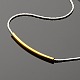 Golden Plated Tube Bead Necklaces NJEW-JN00762-2