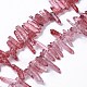 Natural Crackle Quartz Crystal Dyed Beads Strands G-I345-05A-1