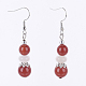 Natural Gemstone Dangle Earrings EJEW-JE02695-2