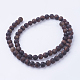 Frosted Natural Tiger Eye Beads Strands G-G735-11F-6mm-3