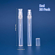 Pandahall 1 set flaconi spray per profumi portatili da viaggio trasparenti bottiglie di plastica flaconi vuoti trasparenti per prodotti liquidi fai-da-te flaconi multiuso 10x1.2 cm MRMJ-BC0001-21-2