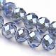 Chapelets de perles en rondelles facettées en verre électrolytique X-EGLA-D020-3x2mm-59-3