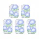 透明プリントアクリルパーツ  グリッターパウダー付き  花の長方形  ライラック  43x27x2.5mm  穴：1.4mm TACR-S135-032-1