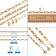 Yilisi diy fabricación de collares y pulseras de cadena de acero inoxidable DIY-YS0001-23G-9