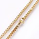 304 Stainless Steel Box Chain Necklaces NJEW-F226-05G-02-2