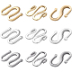 BENECREAT 72Pcs 9 Style Brass S Hook Clasps KK-BC0002-29-1