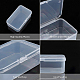 プラスチックビーズ収納ケース  長方形  透明  11.8x7.2x3.5cm  8個/セット CON-BC0006-25-4