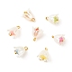 Spray Painted ABS Plastic Imitation Pearl Charms PALLOY-JF01603-04-1