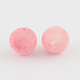 Grueso acrílico bubblegum gumball cuentas redondas flocky OACR-Q003-M1-2