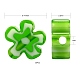手作りのミルフィオリガラスビーズ30個  花  薄緑  6.4~9x3.2mm  穴：1mm  30個/袋 LAMP-FS0001-01B-3