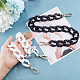 CHGCRAFT 2Pcs 2Colors 21.26Inch Resin Purse Chain Handles Acrylic Resin Bag Strap Chain Accessories Replacement Chain Strap with Alloy Swivel Clasps for Shoulder Bag Handbag Purse FIND-CA0005-05-3