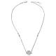 TINYSAND Clover 925 Sterling Silver Cubic Zirconia Pendant Necklaces TS-N339-S-2