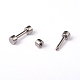 Boucles d'oreilles cartilage barbell plat rond 304 acier inoxydable EJEW-L164-03P-1