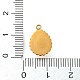 Natürlicher Amazonit 304 Tropfenanhänger aus Edelstahl G-D075-01G-03-3