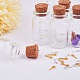 Bocaux en verre clair bouteilles en verre avec des bouchons en liège et en fer AJEW-PH0004-01-4